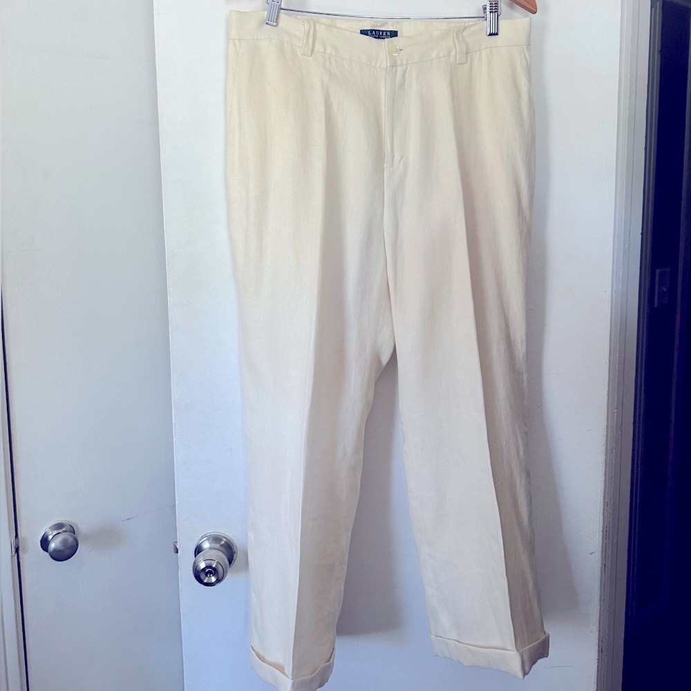 Lauren Ralph Lauren Cream Cropped Pants
